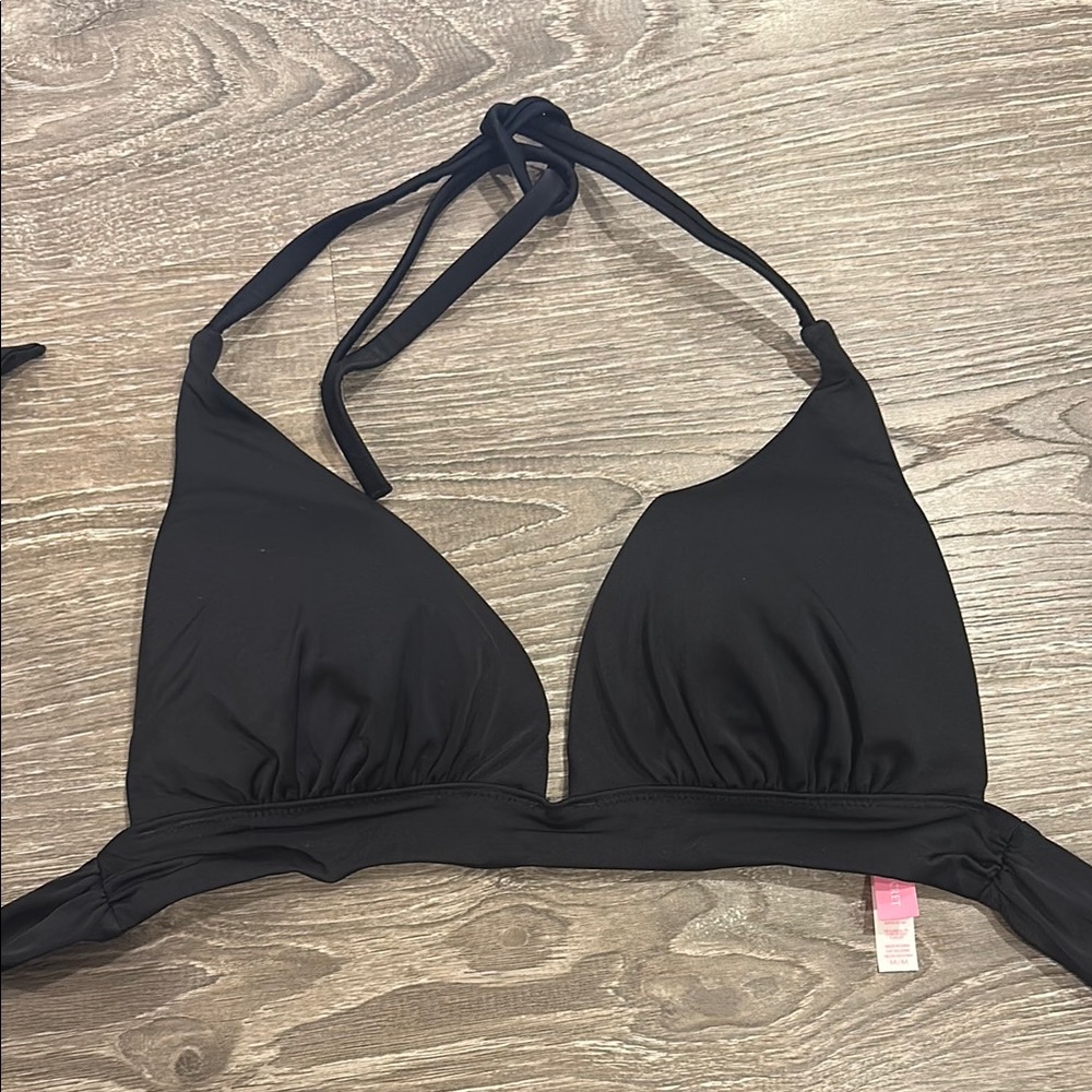 Black Halter Bikini Top Victoria’s Secret medium